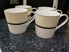 MARKS AND SPENCER MANHATTAN CREAM MUGS X 4