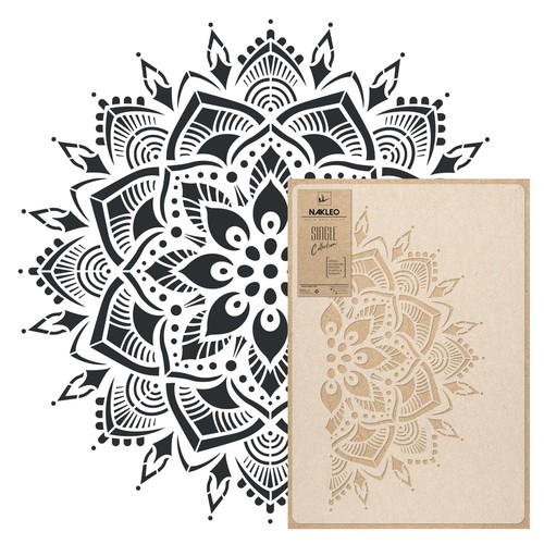 Flower mandala stencil - flower,