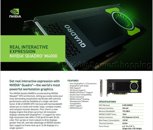 Nvidia quadro m4000 - nvidia,