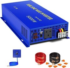 WZRELB 5000 Watt Pure Sine Wave Inverter 12V DC to 240V 230V AC, Standard UK Plu