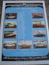 VICTORIA CARRIAGE CO CLASSIC CAR CENTRE CAR STOCK LIST 1979 ADVERT A4 FILE 51