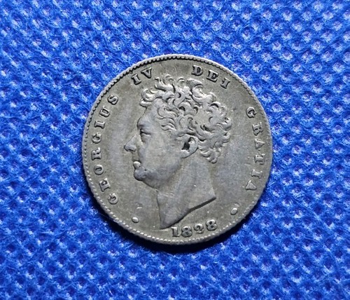 1828 sixpence george - sixpence, iv