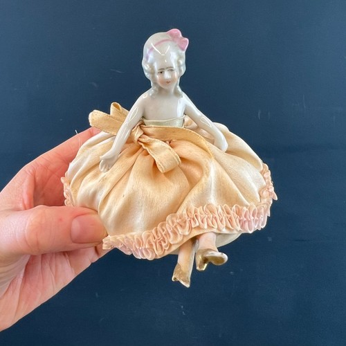 Antique porcelain lady half - porcelain,