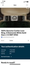 100% Genuine Cartier Love