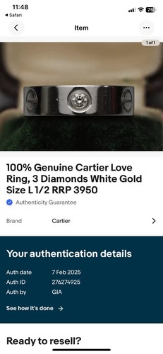 100 genuine cartier love - genuine,