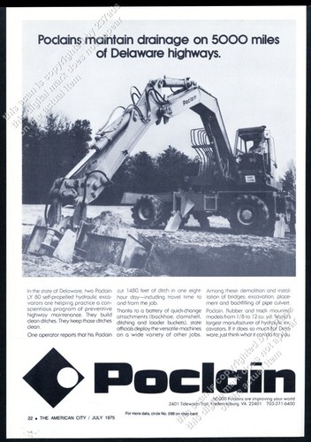 1975 poclain excavator - 1975,