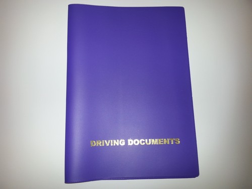Purple car document holder - a5,