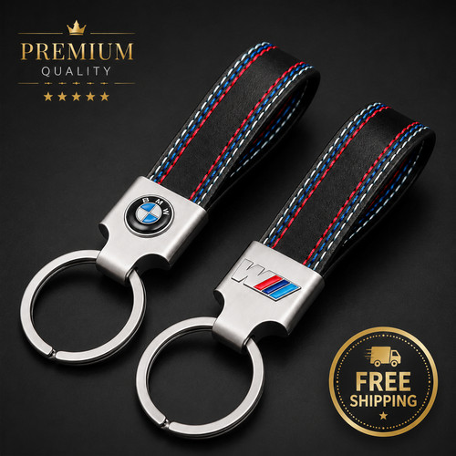 Leather luxury car keychain - leather,