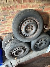 VW T4 5x steel wheels with old tyres 6jx15