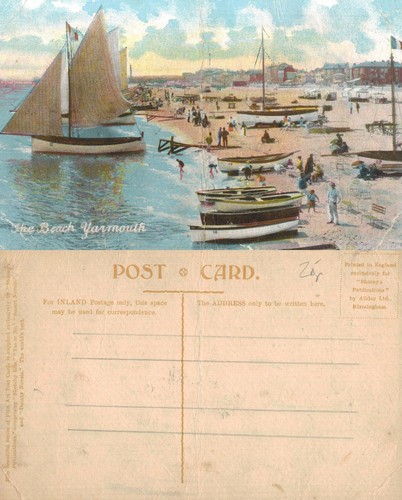 Vintage postcard the - vintage, beach