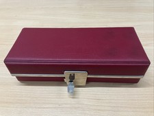 Vintage Red Audio Cassette Tape Lockable Storage Box Carrying Case For 15 Tapes