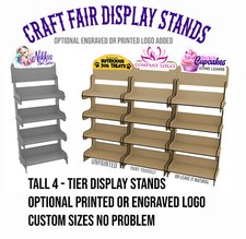 TALL DISPLAY STAND 4 TIER Retail SHELF UNIT CRAFT FAIR 4mm MDF NO GLUE