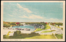 pk98075:Postcard-Vintage View Showing the Town of Tobermory,Ontario