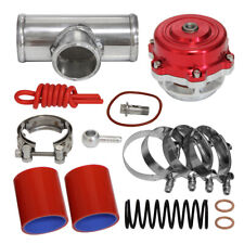 50MM 35PSI Boost V-Band Turbo Blow Off Valve BOV+60mm Flange Pipe Hose Kit Red