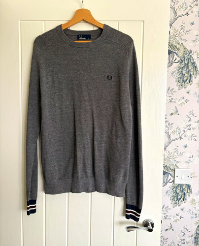 Fred perry men grey crew - fred,