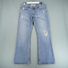 Levis 527 Jeans Mens W34 L30 Blue Bootcut Low Rise Wash Denim Pants Western