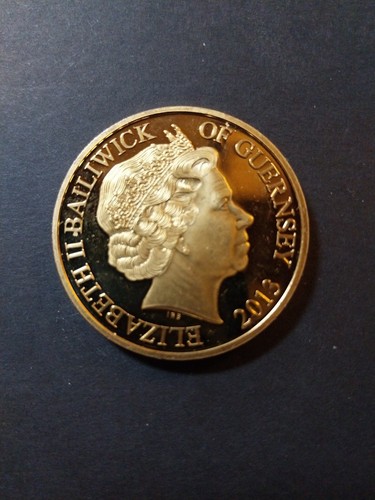 Guernsey 2013 50p gold plated - guernsey,