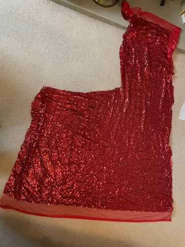 Red sequin fabric metre - -, 1