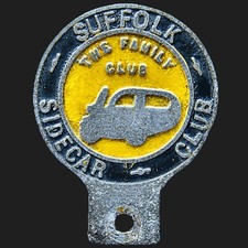 Suffolk Sidecar Club car badge