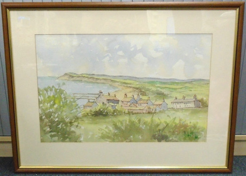 Framed watercolour painting - watercolour,