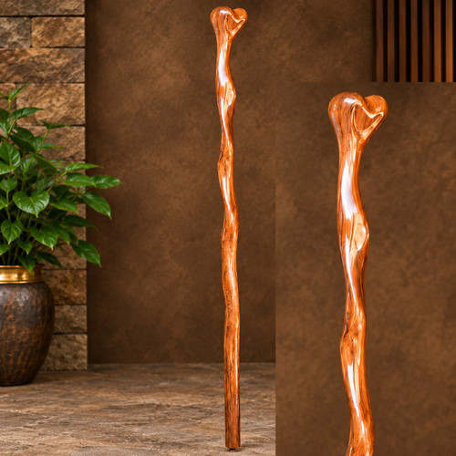 Handmade wooden walking stick - handmade,