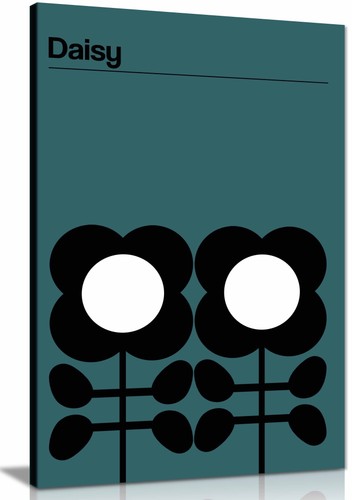 Daisy teal framed - daisy, canvas