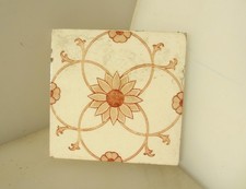 Antique Ceramic Tile Floral