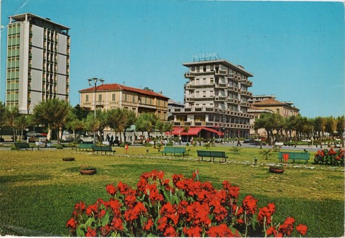 Postcard promenade pesaro - postcard, promenade,