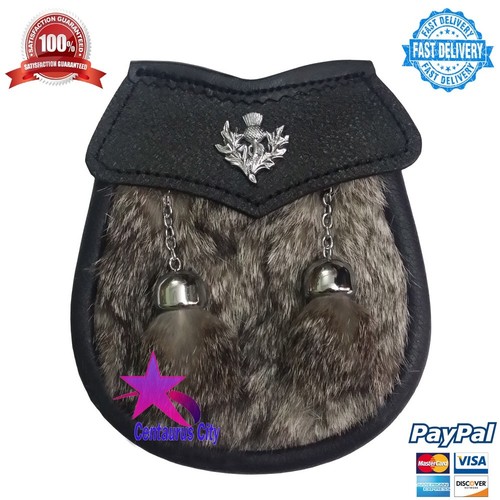 Child kilt sporran - kilt, grey