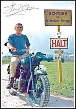 Steve McQueen, Autographed, Signed, Cotton Canvas Image. Limited Edition (SM-7) 