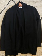 Peter Hahn women’s 100% wool wrap cardigan pockets long sleeves size UK12