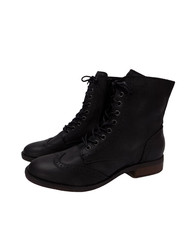 Fat Face Boots Black Leather