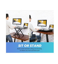 Standing Desk Converter Black 79 x 53 cm Sit to Stand Up Desk FITUEYES SD108001M