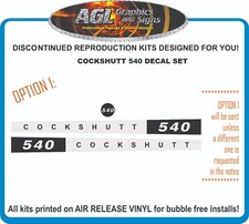 COCKSHUTT 540 TRACTOR DECAL