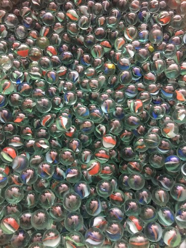 Coloured glass marbles - coloured,