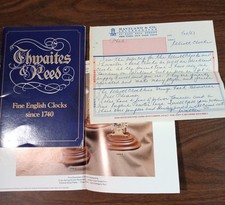 THWAITES & REED CLOCK BOOKLET