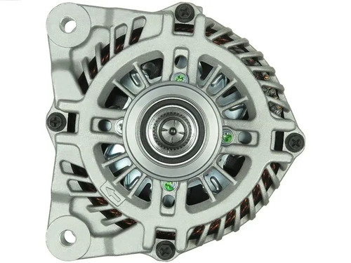 Alternator with freewheel belt