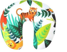 Childrens Jungle Themed Design Microbead Filled Neck Pillow Cushion Support Hols