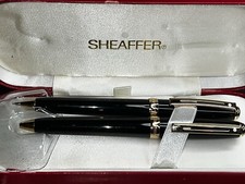 Vintage Sheaffer Prelude White Dot Roller Ball & Pencil Set Matte Black