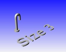 Model Boat Fitting - Swan / Goose Neck Vent ( Curved ) Style 1 Size 3 Pack of 10