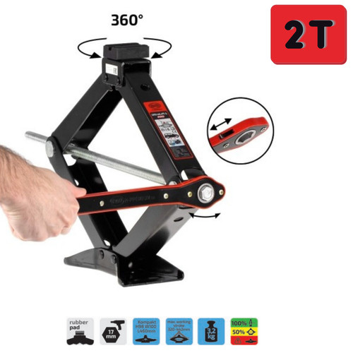 Heavy duty ton scissor jack - duty,