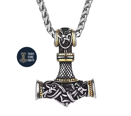 Viking thor hammer pendant - viking,