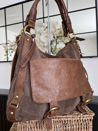 Clarks leather suede bag - leather,