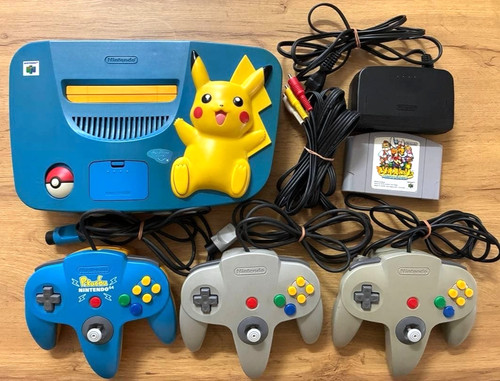Nintendo n64 pikachu blue - nintendo, 64