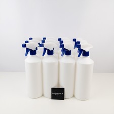 Lot Of 12 1L Trigger Spray Bottles Refillable Off/Spray/Stream White/Blue Used