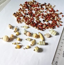 Lot of Wired Beads. Glass, Stone, Pearlised, For Jewellery Making Etc B365