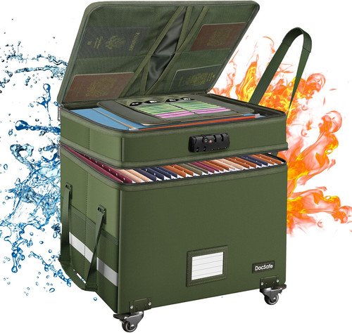 File box with - with, lock,2-layer