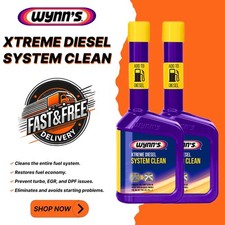 2 x Wynn's Extreme Diesel Fuel System EGR Valve Cleaner Additive 325ml