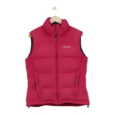 Berghaus Down Bodywarmer Womens Size 12 Pink Full Zip Insulated Outdoor