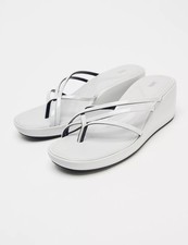 Zara Patent wedge sandals